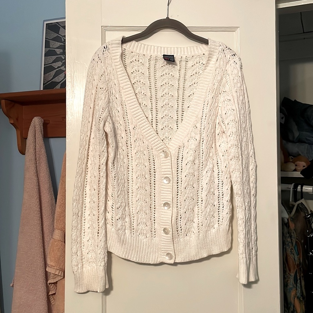 Cotton and acrylic cardigan